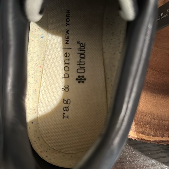 Rag & Bone Black Leather Sneakers - Picture 12 of 12